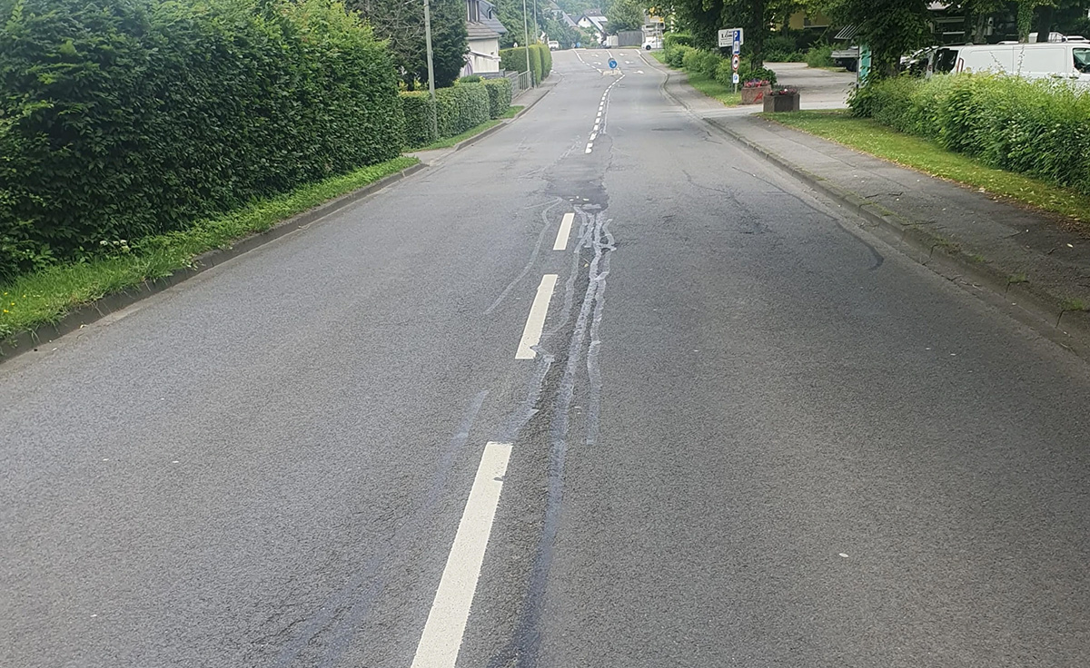 Baumaßnahme an Kreisverkehr und Ortsdurchfahrt in Marienhagen